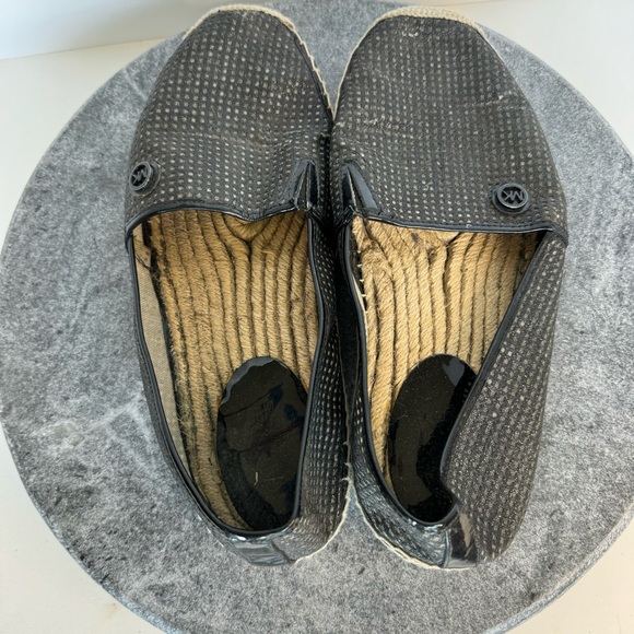 Michael Kors Black Mesh Espadrille Flats Shoes 9 - Picture 2 of 13